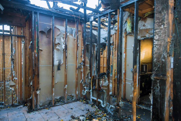 Professional Emergency Fire Damage Restoration technician working in Windsor, NJ